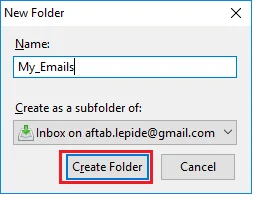 hit Create Folder